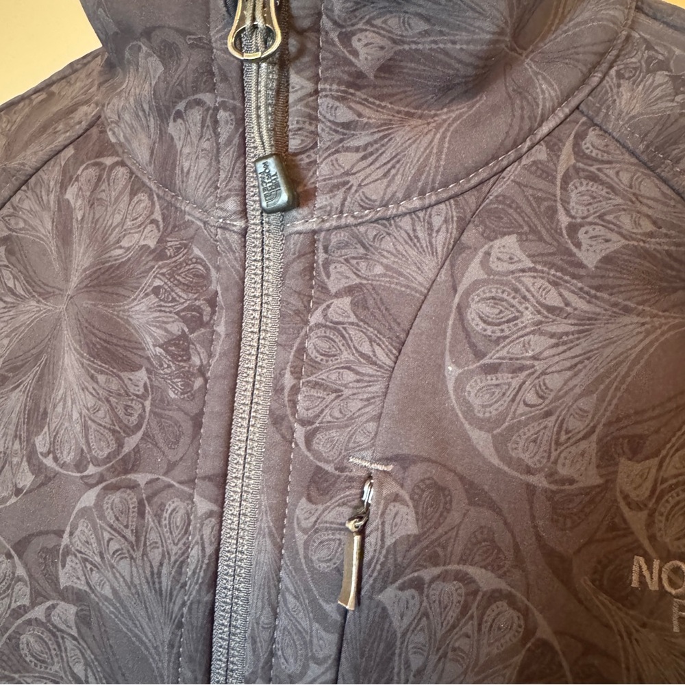The North Face Apex Bionic Jacket Black Gray Full Zip Soft Shell Jacket Womans M - Picture 4 of 12